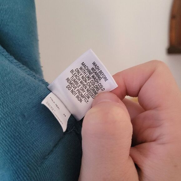 Croft & Barrow Fleece/Quilted Vest Blue Colorblock Petite Small Folk Teal - Picture 9 of 9